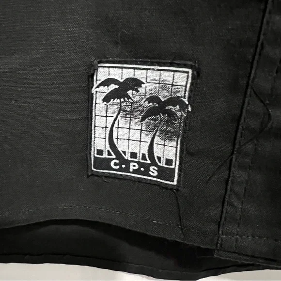 Hand Appliquéd & Embroidered Mola Style Black Cotton Button Up Men’s Shirt Sz L - Picture 6 of 9